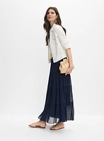 Jupe maxi en chiffon plissée