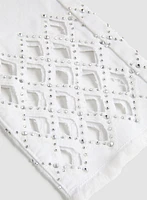 Embellished Cutout Detail Jeans