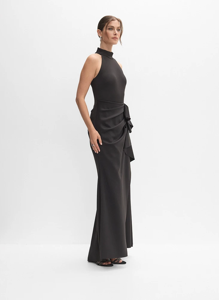 Robe à col licou volants