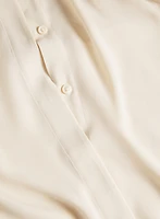 Draped Puff Sleeve Blouse