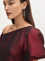 Adrianna Papell - Robe asymétrique à manches bouffantes