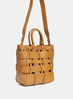 Sac à main à effet treillis
