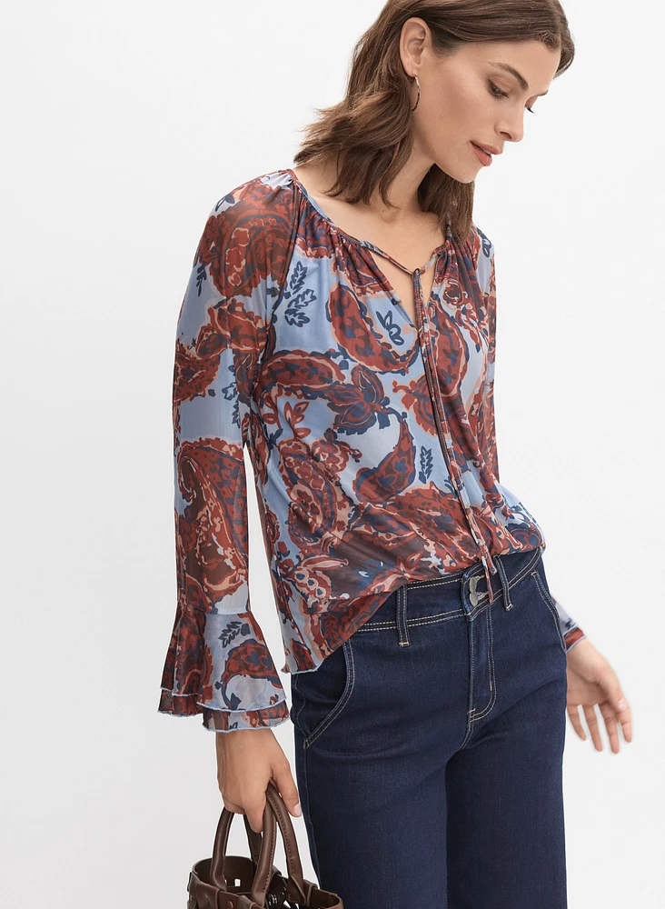 Paisley Bell Cuff Top