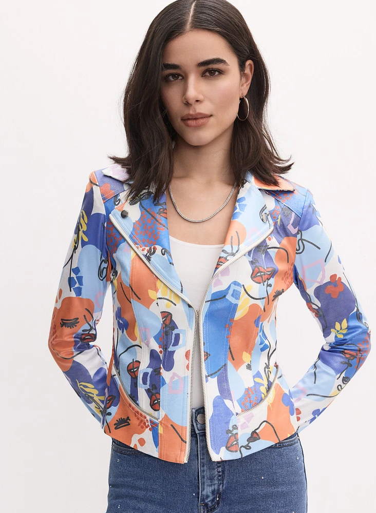 Joseph Ribkoff - Abstract Print Jacket