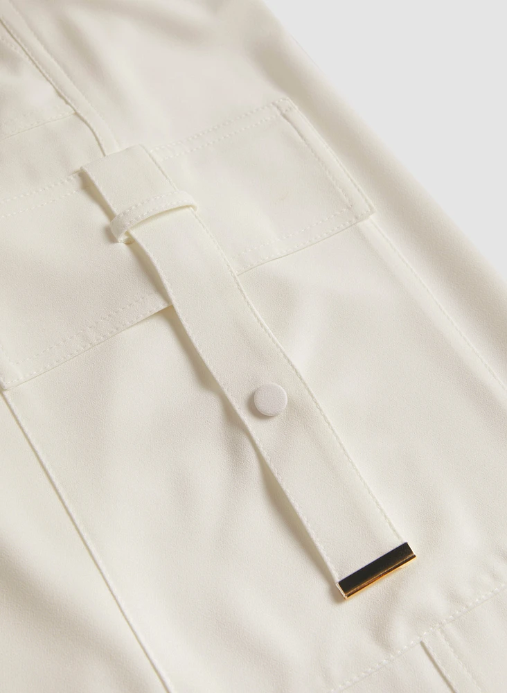 Pantalon large style cargo à enfiler