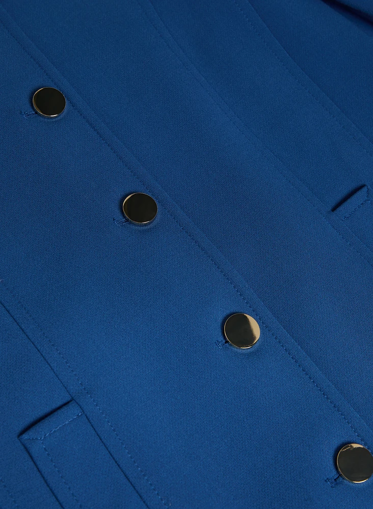 Manteau boutonné en tricotine