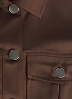 Satin Puff Sleeve Jacket