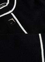 Cardigan à bordures contrastantes