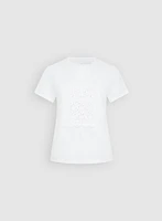 Cotton Crochet Applique T-Shirt