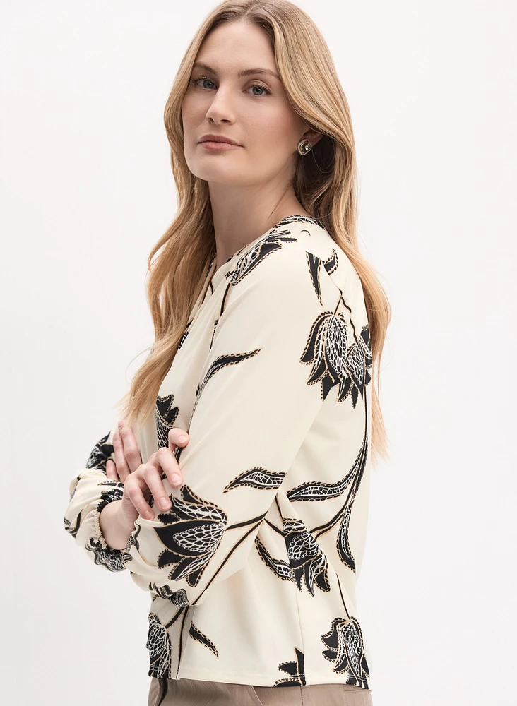 Floral Tie Detail Top