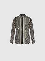 Mixed Geometric Print Blouse