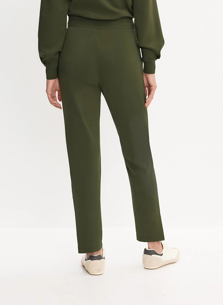 Pantalon à jambe étroite ourlet fendu