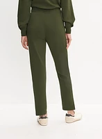 Pantalon à jambe étroite ourlet fendu