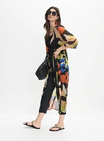 Haut maxi en chiffon imprimé