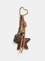 Vegan Leather Star Key Chain