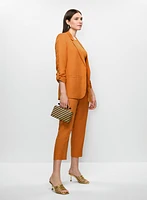 Pantalon capri Essentiels en mélange de lin