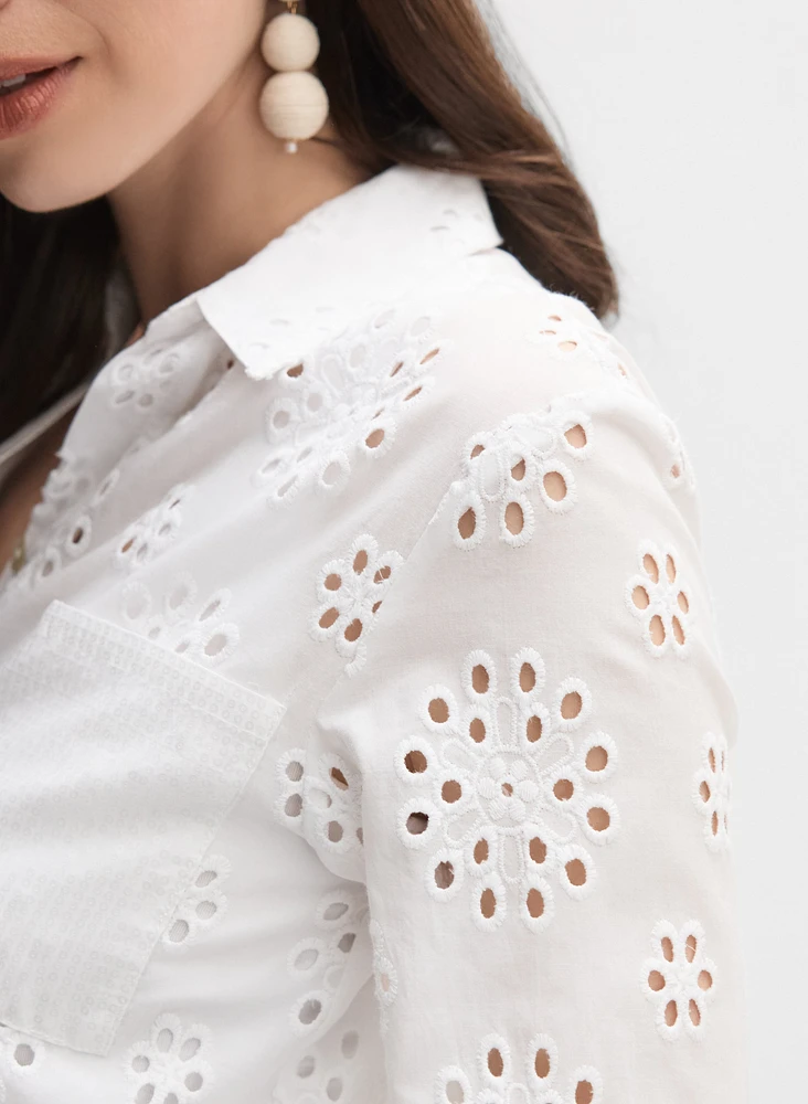 Joseph Ribkoff - Blouse à oeillets floraux