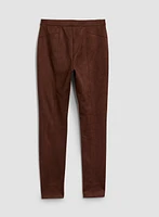 Pantalon étroit en faux suède
