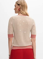 Textured Crew Neck Pullover