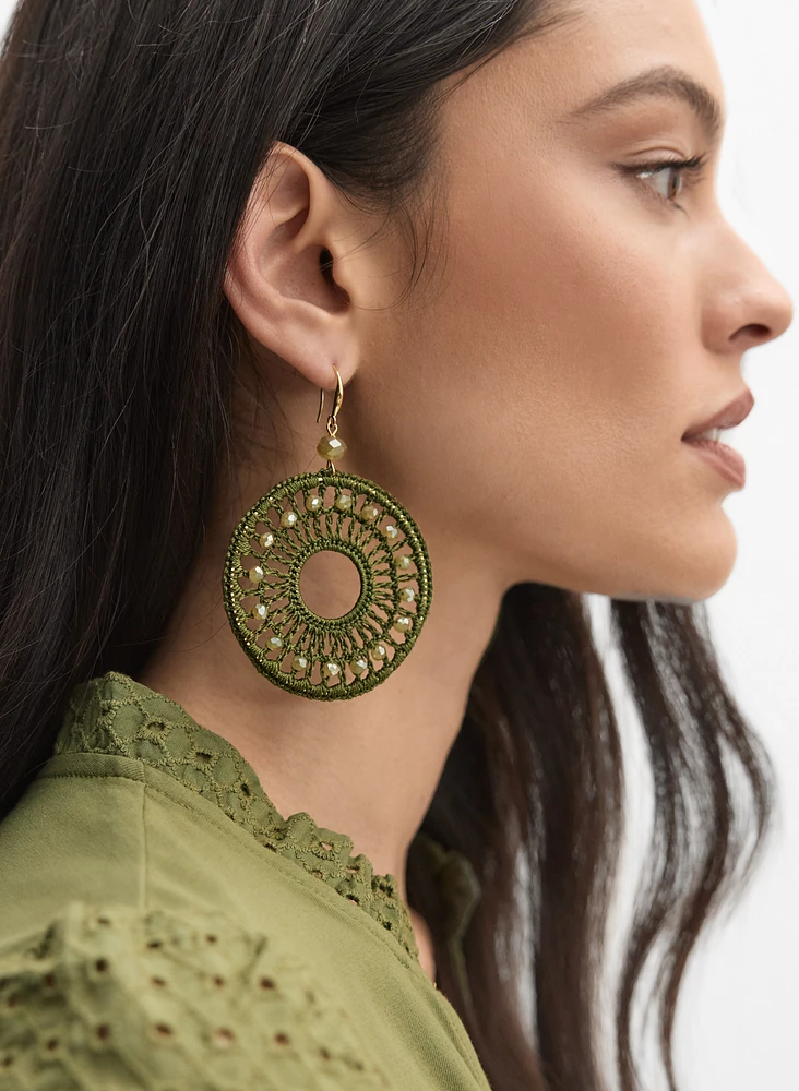 Beaded Crochet Earrings