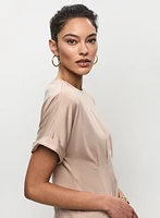 Cuff Sleeve Corset Fit Top