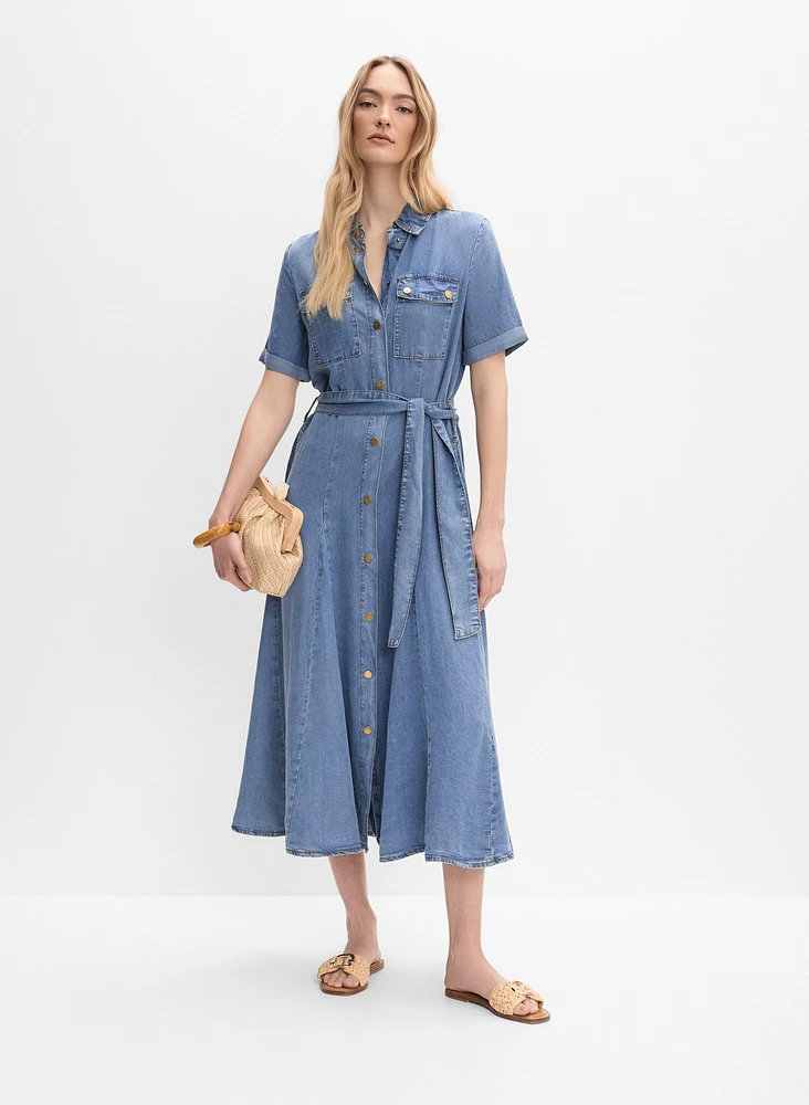 Button-Down Jean Dress