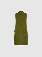 Robe à poches appliquées