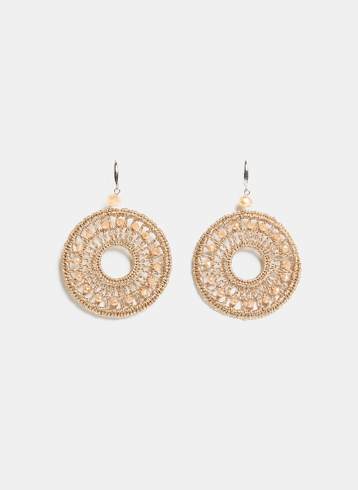 Boucles d'oreilles pendantes circulaires