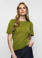 Short Flare Sleeve Top