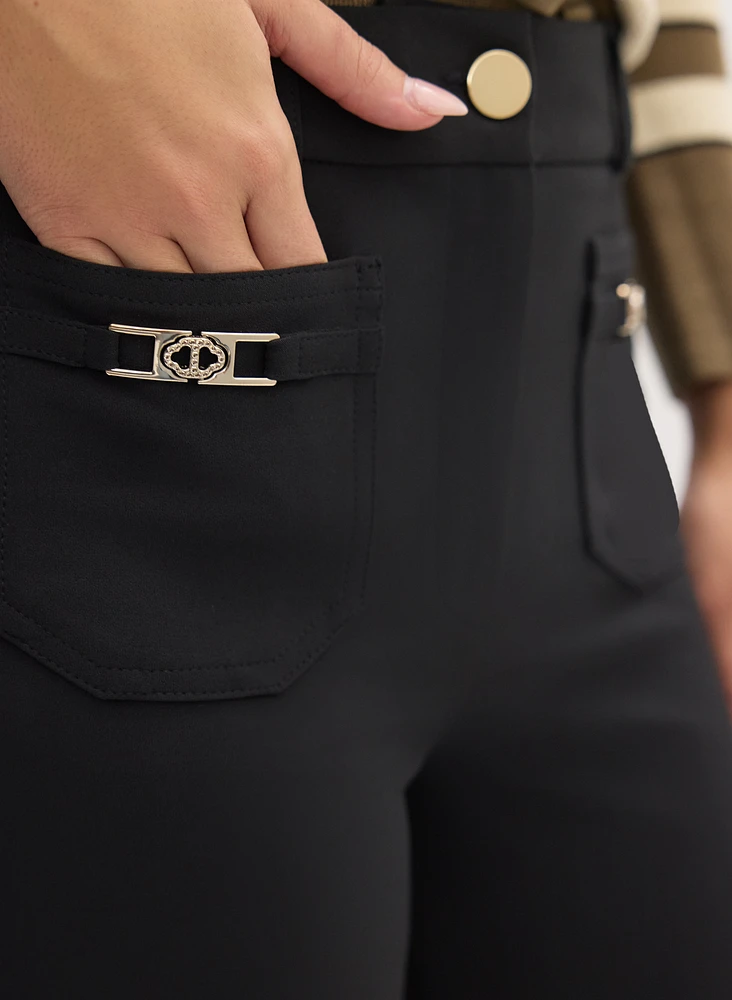 Pocket Detail Culotte Pants