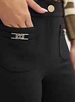 Pocket Detail Culotte Pants