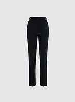 Lauren Ring Insert Straight-Leg Pants