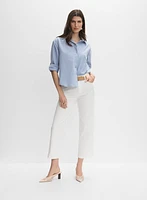 Blouse en coton à broderies arrières