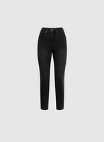 Rhinestone Detail Slim Leg Jeans