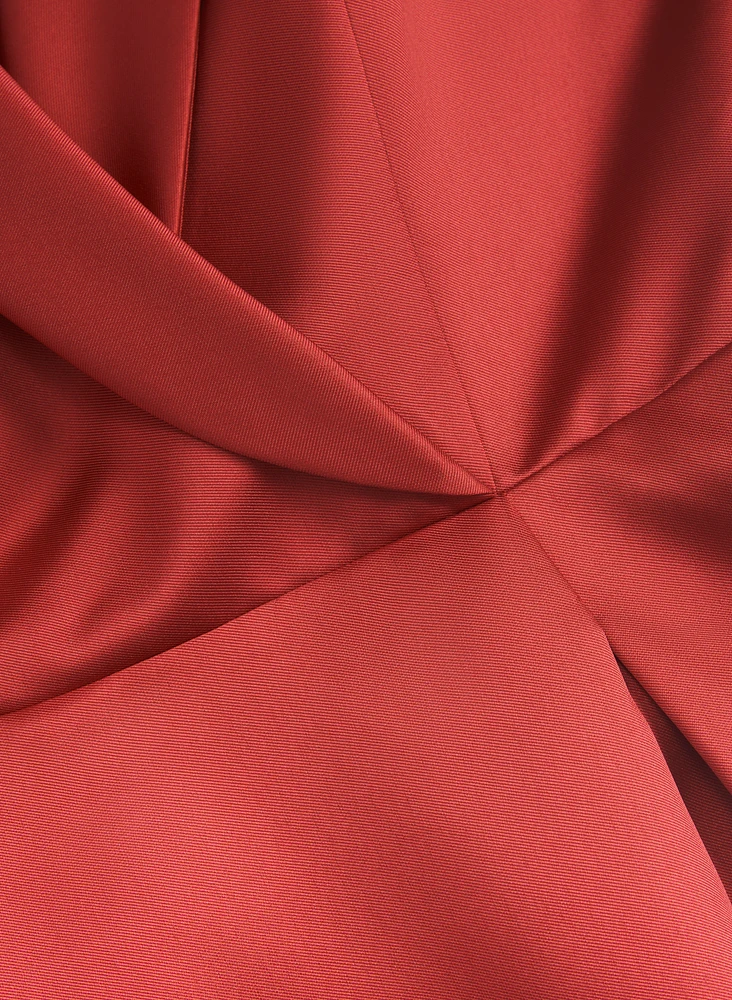 Tuxedo-Style Mikado Dress