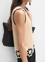 Crochet Floral Knit Tank