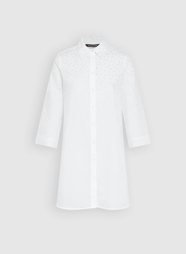 Blouse en coton ornée de pierres