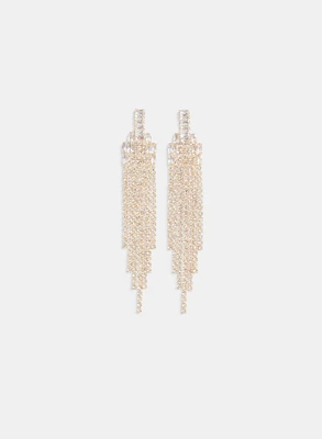 Cubic Zirconia Chandelier Earrings
