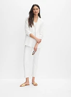 Joseph Ribkoff - Ruched Sleeve Blazer