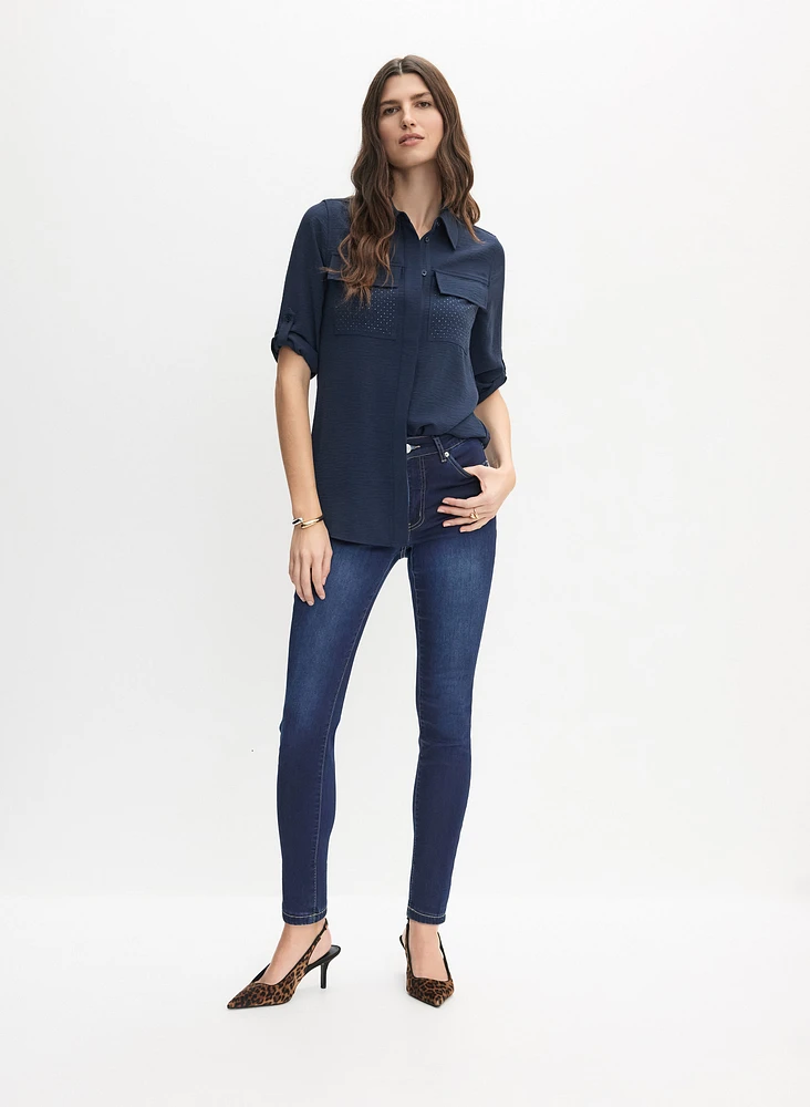 Blouse boutonnée utilitaire