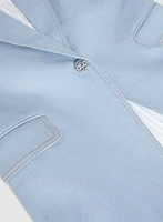 Jewel Button Denim Blazer