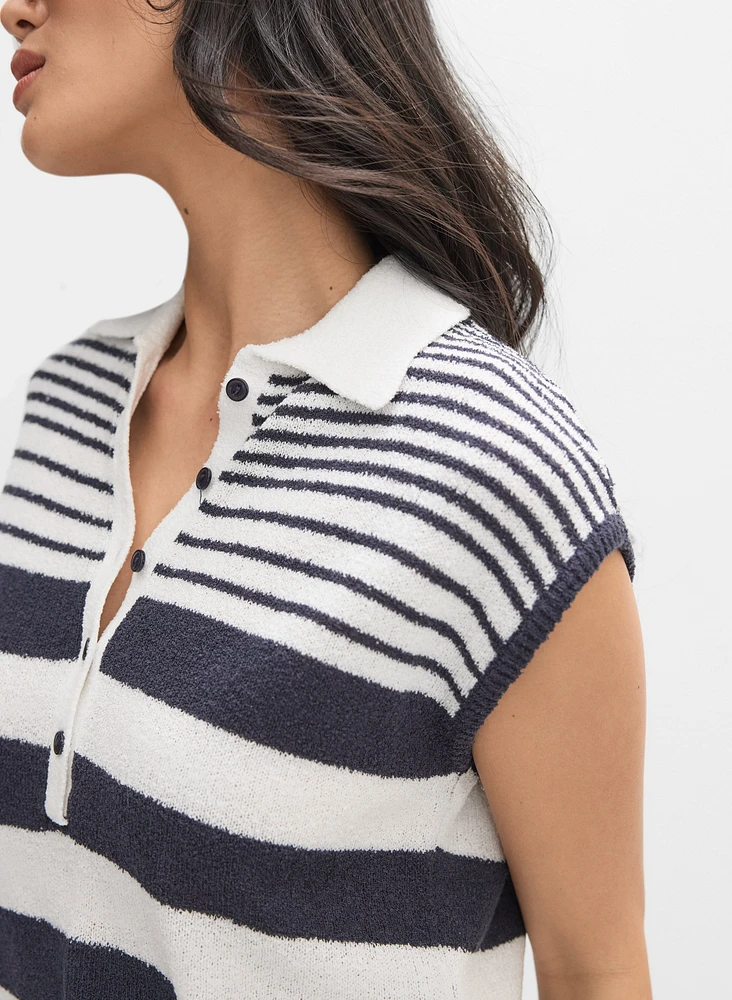 Striped Collar Sweater