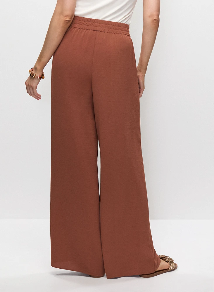 Pantalon jambe large à enfiler