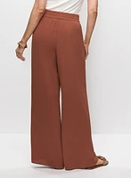 Pantalon jambe large à enfiler
