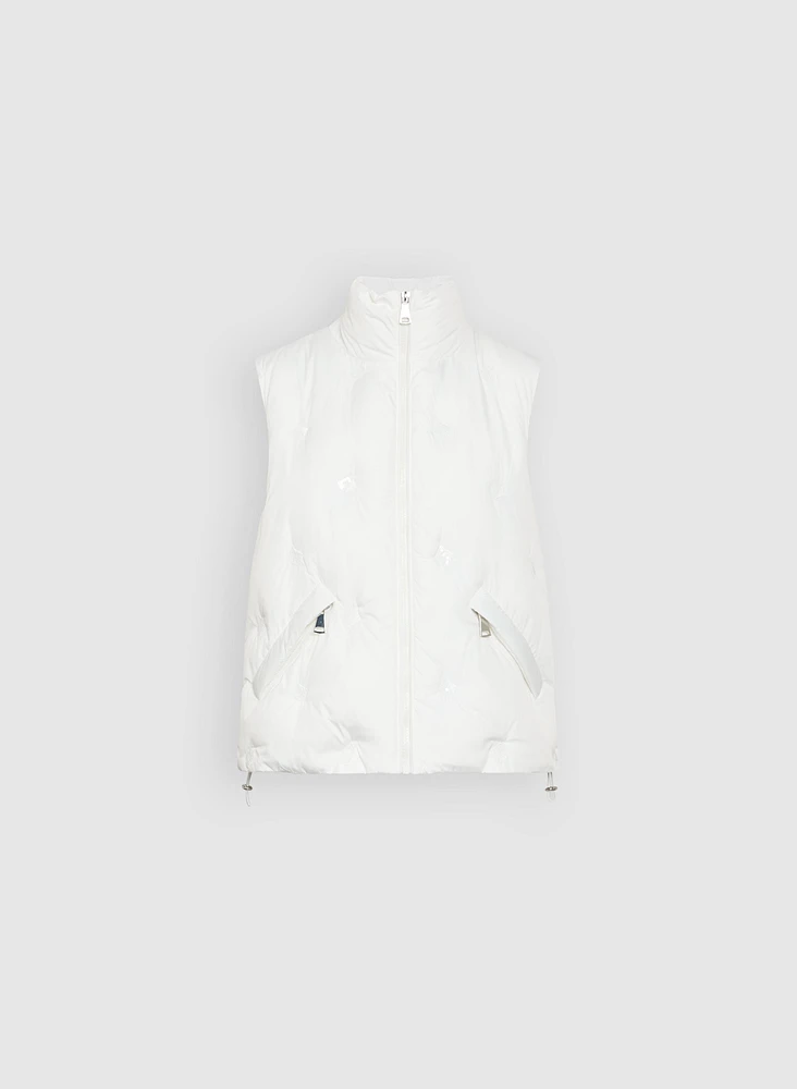 Veste matelassée à détail de séquins
