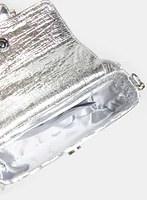 Metallic Buckle Clutch