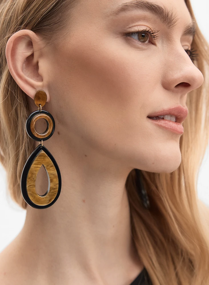 Tiered Resin Earrings