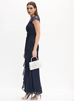 Robe à volants en cascade et paillettes