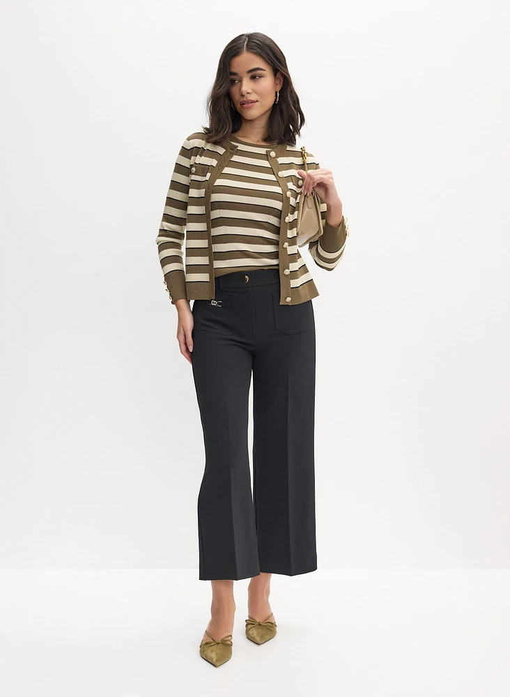 Pocket Detail Culotte Pants