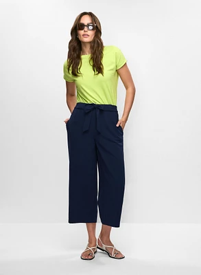 T-shirt en modal et pantalon ceinturé